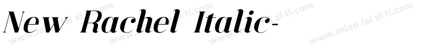 New Rachel Italic字体转换
